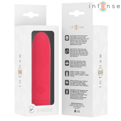 INTENSE - SYMONE  USB WIBRACYJNA KULA 8 WIBRACJI CZERWONA 10 X 2,2 CM