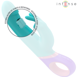 INTENSE - MONICA WIBRATOR  RABBIT Z OBROTOWYM STYMULATOREM PUNKTU G NIEBIESKI