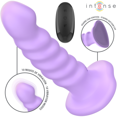 INTENSE - WIBRATOR BRENDA ROZMIAR M SPIRALNY PROJEKT 10 WIBRACJI FIOLETOWY PILOT