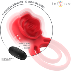 INTENSE - GAIL STYMULATOR RÓŻA 10 WIBRACJI CZERWONY PILOT