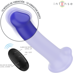 INTENSE - VICTORIA WIBRATOR Z PRZYSSAWKĄ 10 WIBRACJI CIEMNONIEBIESKI PILOT