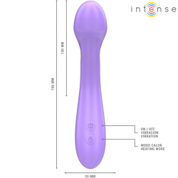 INTENSE - BECKY WIBRATOR 19 CM PODGRZEWANY 7 WIBRACJI FIOLETOWY