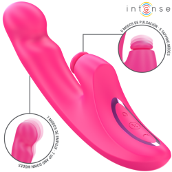 INTENSE - EMI WIBRATOR 13,5 CM WIELOFUNKCYJNY 3 W 1 10 WIBRACJI RÓŻOWY