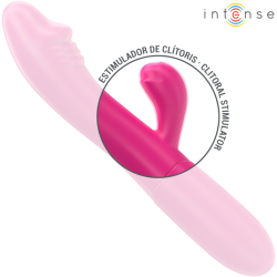 INTENSE - IVY WIBRATOR ELASTYCZNY 10 WIBRACJI Z STYMULUJĄCYM JĘZYKIEM RÓŻOWY
