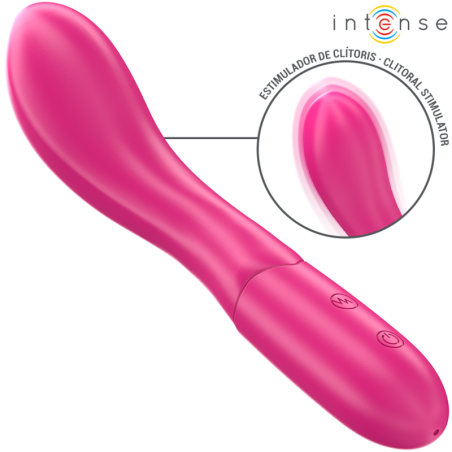INTENSE - LISETTE WIBRATOR 19 CM ELASTYCZNY 10 WIBRACJI RÓŻOWY