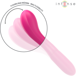 INTENSE - LISETTE WIBRATOR 19 CM ELASTYCZNY 10 WIBRACJI RÓŻOWY