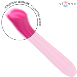 INTENSE - PATY WIBRATOR 19 CM ELASTYCZNY 10 WIBRACJI MODEL 2 RÓŻOWY