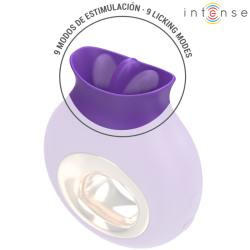 INTENSE - TULI STYMULATOR ŁECHTACZKI 9 WIBRACJI I 9 OSCYLACJI FIOLETOWY