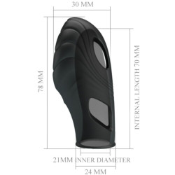 PRETTY LOVE - LICH SILICONE DEDO VIBRADOR PRETO