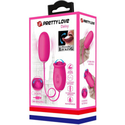 PRETTY LOVE - DAISY VIBRIERENDES EI + KLITORIS STIMULIERENDE ZUNGE ROSA