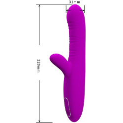 PRETTY LOVE - ANGELIQUE VIBRATORE MULTIFUNZIONE + STIMOLATORE CLITORIDE VIOLA