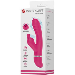 PRETTY LOVE - PHOENIX WIELOFUNKCYJNY WIBRATOR KRÓLIK RÓŻOWY