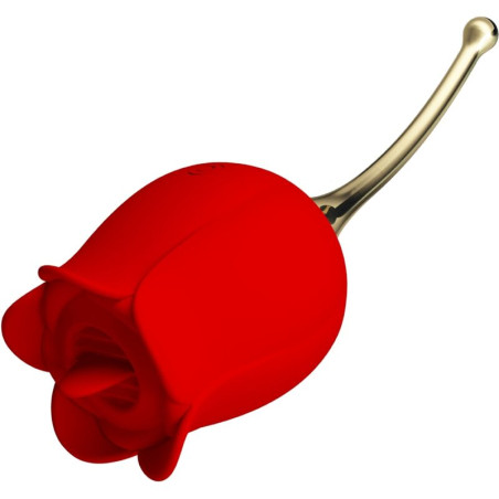 PRETTY LOVE - ROSE LOVER ROSE STYMULATOR ŁECHTACZKI 12 WIBRACJI CZERWONY