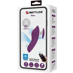 PRETTY LOVE - MANE LAY ON CLITORIDE MASSAGGIATORE 10 VIBRAZIONI TELECOMANDO VIOLA