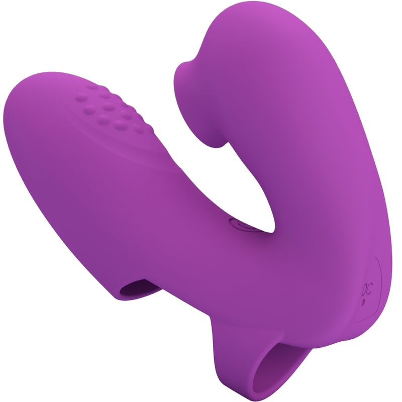 PRETTY LOVE - ATHENA FINGER VIBRATOR WITH CLITORIS STIMULATOR PURPLE PRETTY LOVE - ATHENA FINGER VIBRATOR WITH CLITORIS STIMULATOR PURPLE