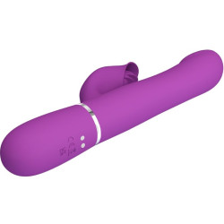 PRETTY LOVE - 4 W 1 WIELOFUNKCYJNY WIBRATOR I STYMULATOR FIOLETOWY
