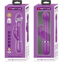 PRETTY LOVE - DEJON 3 IN 1 MULTIFUNKTIONS-RABBIT-VIBRATOR LILA