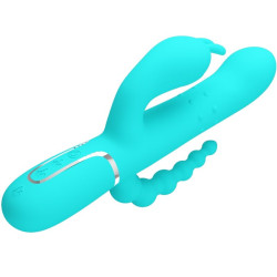PRETTY LOVE - CAMMY 4 W 1 WIELOFUNKCYJNY POTRÓJNY WIBRATOR KRÓLIK NIEBIESKI