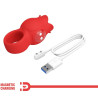 PRETTY LOVE - VIBRADOR DE DEDO EM FORMA DE JAE ROSE 10 VIBRAÇÕES VERMELHO