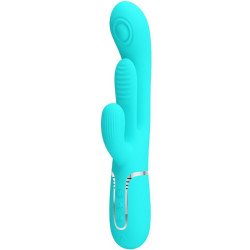 PRETTY LOVE - SHANIA TRIPLE RABBIT WIELOFUNKCYJNY WIBRATOR 3 W 1 NIEBIESKI
