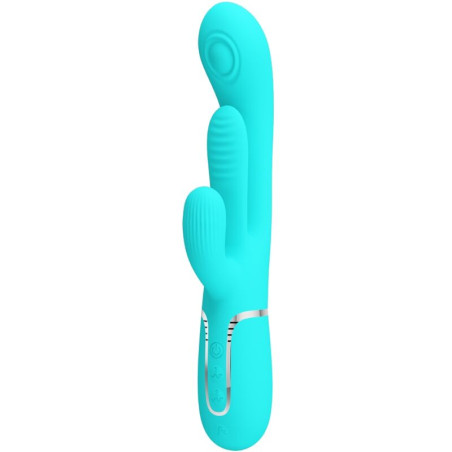 PRETTY LOVE - SHANIA TRIPLE RABBIT WIELOFUNKCYJNY WIBRATOR 3 W 1 NIEBIESKI