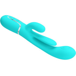 PRETTY LOVE - SHANIA TRIPLE RABBIT WIELOFUNKCYJNY WIBRATOR 3 W 1 NIEBIESKI