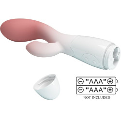 PRETTY LOVE - JASNY WIBRATOR PUNKTU G + STYMULATOR ŁECHTACZKI 30 WIBRACJI RÓŻOWY