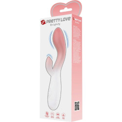 PRETTY LOVE - JASNY WIBRATOR PUNKTU G + STYMULATOR ŁECHTACZKI 30 WIBRACJI RÓŻOWY