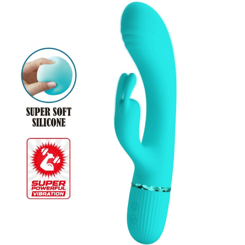 PRETTY LOVE - SCOCCO VIBRATORE CONIGLIO TURCHESE PRETTY LOVE - SCOCCO VIBRATORE CONIGLIO TURCHESE