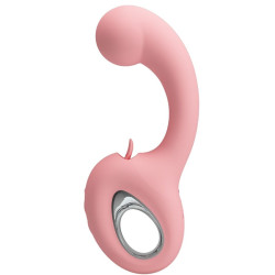 PRETTY LOVE - ERYNNYES G-SPOT VIBRATOR + STYMULATOR ŁECHTACZKI 10 WIBRACJI RÓŻOWY
