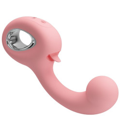 PRETTY LOVE - ERYNNYES G-SPOT VIBRATOR + STYMULATOR ŁECHTACZKI 10 WIBRACJI RÓŻOWY