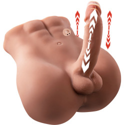 XISE - BERTLETT DILDO ASS REALISTYCZNY DILDO I ODBYT MASTURBATOR POZYCJA PRZEDNIA Z WCISKANIEM 18 CM