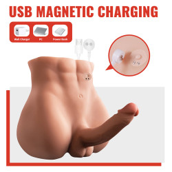 XISE - BERTLETT DILDO ASS REALISTISCHER DILDO UND ANUS-MASTURBATOR VORDERE POSITION MIT STOSS 18 CM