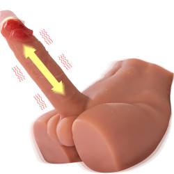 XISE - PEEL DILDO ASS REALISTYCZNY DILDO MASTURBATOR POZYCJA PRZEDNIA Z WCISKANIEM 17,5 CM