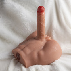 XISE - PEEL DILDO ASS REALISTYCZNY DILDO MASTURBATOR POZYCJA PRZEDNIA Z WCISKANIEM 17,5 CM