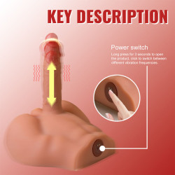XISE - PEEL DILDO ASS REALISTIC DILDO MASTURBATOR FRONT POSITION WITH THRUSTING 17.5 CM