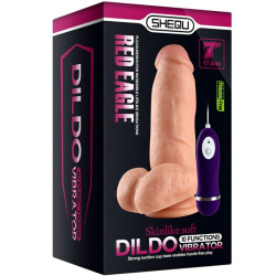 SHEQU - RED EAGLE WIBRATOR DILDO Z PILOTEM 17 CM
