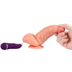 SHEQU - ŻOŁNIERZ WIBRATOR DILDO Z PILOTEM 16 CM