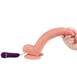 SHEQU - OPTIMUS WIBRACYJNY DILDO Z PILOTEM 28 CM