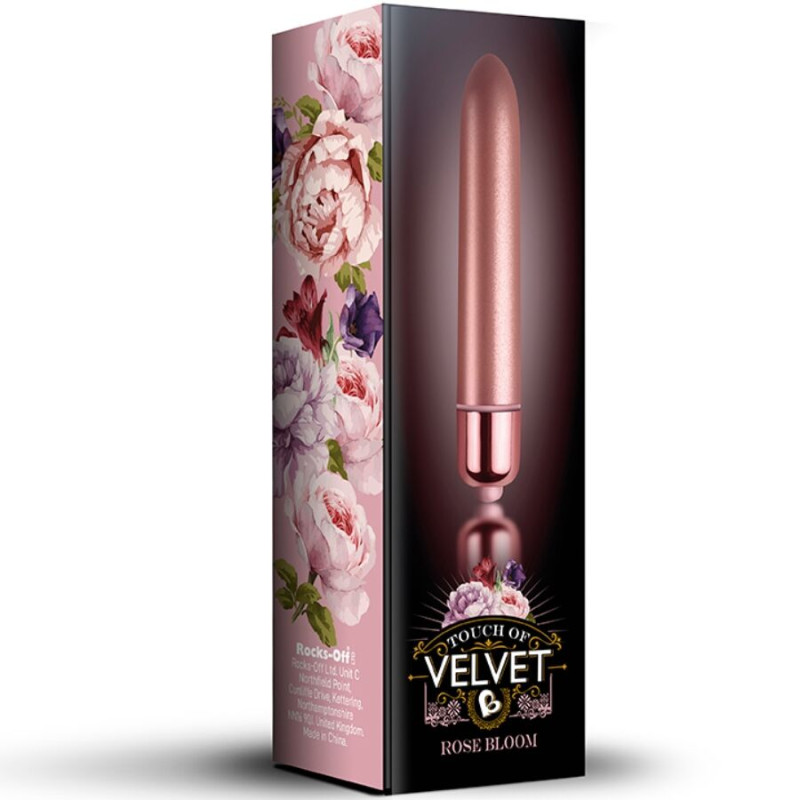 ROCKS-OFF - VIBRATING BULLET TOUCH OF VELVET ROSE BLOOM 10 SPEEDS ROCKS-OFF - VIBRATING BULLET TOUCH OF VELVET ROSE BLOOM 10 SPEEDS