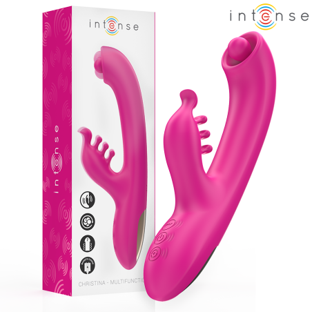 INTENSE - CHRISTINA WIELOFUNKCYJNY WIBRATOR KRÓLIK 22,5 CM RÓŻOWY