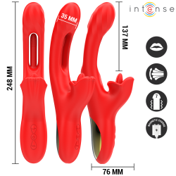 INTENSE - JESSICA WIELOFUNKCYJNY WIBRATOR STYMULUJĄCY ŁECHTACZKĘ 24,8 CM CZERWONY