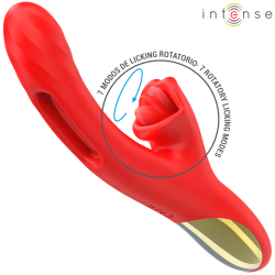 INTENSE - JESSICA WIELOFUNKCYJNY WIBRATOR STYMULUJĄCY ŁECHTACZKĘ 24,8 CM CZERWONY