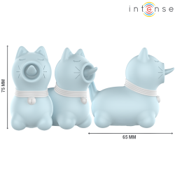INTENSE - ESTIMULADOR PUPPY LENGUA ROTADORA 360º PARA CLÍTORIS AZUL