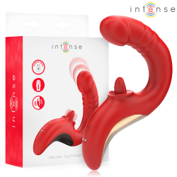 INTENSE - PAULINA WIBRATOR I STYMULATOR W KSZTAŁCIE U CZERWONY