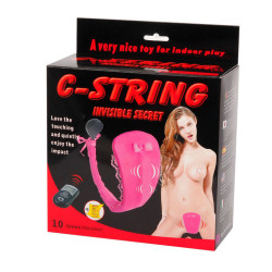 BAILE - STRINGI Z WIBRATOREM Z FIOLETOWYM PILOTEM