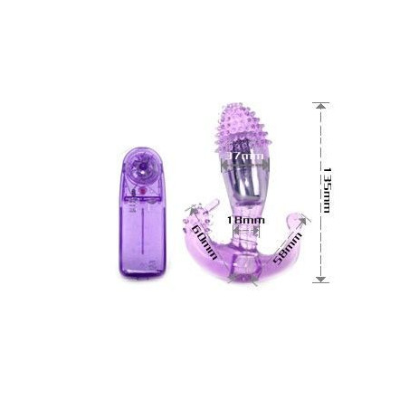 BAILE - ESTIMULADOR VAGINAL E ANAL LILAC COM VIBRAO