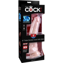 KING COCK - DILDO O POTROJNEJ GESTOSCI 18,4 CM
