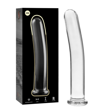 NEBULA SERIES BY IBIZA - MODEL 8 DILDO SZKLO BOROSILIKATOWE PRZEZROCZYSTE 14.5 CM -O- 2 CM