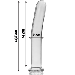 NEBULA SERIES BY IBIZA - MODEL 8 DILDO SZKLO BOROSILIKATOWE PRZEZROCZYSTE 14.5 CM -O- 2 CM
